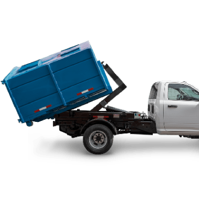 camion con sistema de elevacion de brazo articulado hooklift