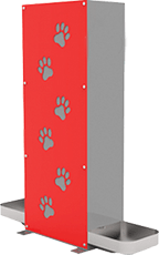 bebedero rectangular para perros para sus uso en parques para exterior