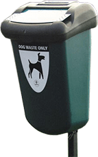 bote para heces de perro para parques con tapa para malos olores color verde con 35 litros de capacidad