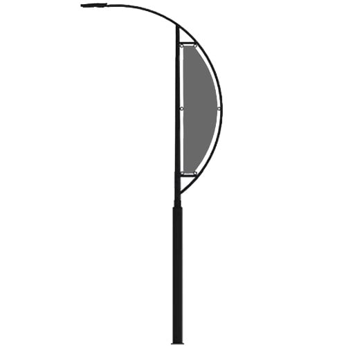 variacion brazo sencillo poste modelo kurve